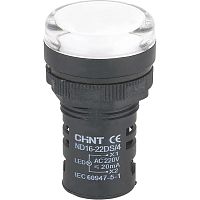 Индикатор ND16-22DS/4C белый, компактный, встр. конденсатор, IP65 АС110В (R) | код 828139 | CHINT