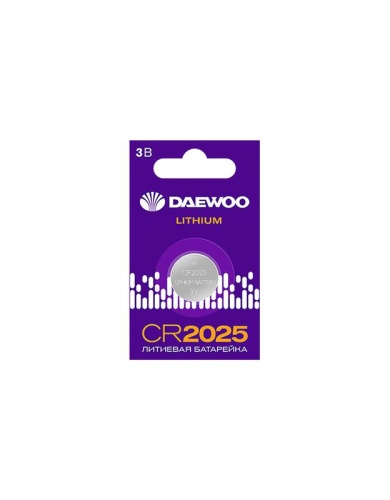 Элемент питания литиевый CR2025 3В 2021 BL-1 | код 5034143 | DAEWOO