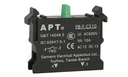 Блок-контакт 1NO, 6A 230VAC/24VDC, монтаж на адаптер, для PB1 и PB3 серий | код PB-F-CS10 | АРТ