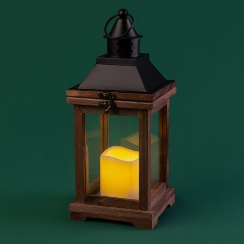 Декоративный фонарь со свечкой корпус из дерева размер 14х14х35cм цвет теплый белый | код 513-075 | Neon-Night фото 5 Декоративный фонарь со свечкой корпус из дерева размер 14х14х35cм цвет теплый белый | код 513-075 | Neon-Night фото 5