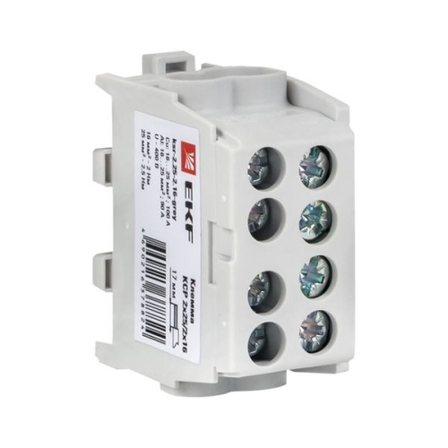 Клемма распределительная КСР с двойным винтом 2x25/2x16 серая PROxima | код ksr-2.25-2.16-grey | EKF фото 2 Клемма распределительная КСР с двойным винтом 2x25/2x16 серая PROxima | код ksr-2.25-2.16-grey | EKF фото 2