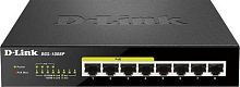 Коммутатор D-Link DGS-1008P/F1A 8x1Гбит/с 4PoE 80W неуправляемый | код 1885994 | D-Link