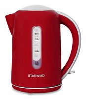 Чайник электрический Starwind SKG1021 1.7л. 2200Вт красный/серый (корпус: пластик) | код 1432725 | STARWIND