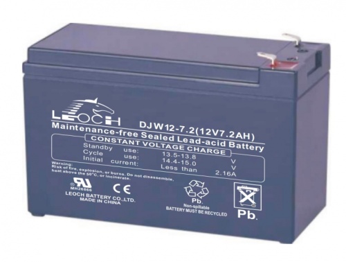 LEOCH DJW 12-7,2 Аккумуляторная батарея, напряжение: 12В, ёмкость: 7,2Ач, клеммы типа: F2, Размеры ВШГ: 99x65x151мм, вес: 2,5кг. Срок службы: 8 лет. | код DJW12-7.2 | LEOCH LEOCH DJW 12-7,2 Аккумуляторная батарея, напряжение: 12В, ёмкость: 7,2Ач, клеммы типа: F2, Размеры ВШГ: 99x65x151мм, вес: 2,5кг. Срок службы: 8 лет. | код DJW12-7.2 | LEOCH