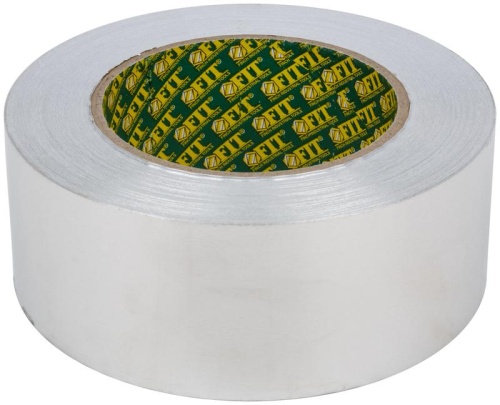 Лента алюминиевая клейкая 50ммх50м FIT 11673 Лента алюминиевая клейкая 50ммх50м FIT 11673