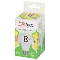 Лампа светодиодная LED 8 Вт 800Лм 3000К груша теплый E27 220-240В LED A60-8W-830-E27 Green Line | код Б0067105 | ЭРА