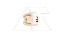Маркер кольцевой RMS-01 59549-9, D кабеля 1,3-3mm, 0,35-1mm2, символ 9, PVC, белый (упак. 1000шт.) | код 4368030 | Cembre