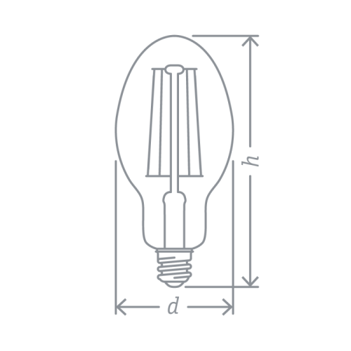 Лампа светодиодная филаментная высокомощная 14 339 NLL-ED90-18-230-840-Е27-CL 18Вт прозрачная 4000К нейтр. бел. E27 3000лм 176-264В Navigator 14339 фото 3