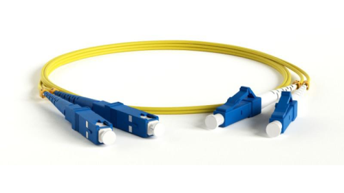 Патч-корд FC-D2-9-LC/UR-SC/UR-H-1M-LSZH-YL волоконно-оптический (шнур) SM 9/125 (OS2) LC/UPC-SC/UPC duplex LSZH 1м