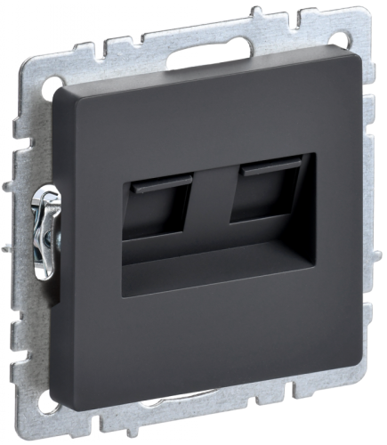 BRITE Роз. комп. 2-ая RJ45 кат.6 РК11-2-БрГ граф. IEK | код BR-K20-2-K53 | IEK