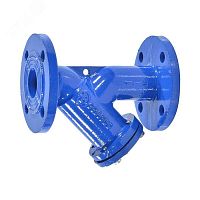 Фильтр сетчатый Ду 100 Ру16 Y-образный фланцевый со сливной пробкой (чугун) | код 036-1301 | Benarmo