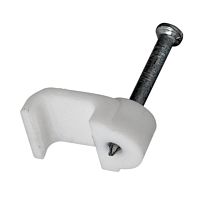 Крепеж кабеля плоский 8 х 3 мм, белый (упак. 20 шт) REXANT | код 07-4207-20 | REXANT