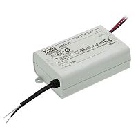 Источник питания AC-DC, 16,8Вт, стабилизатор тока, вход 90…135В AC, выход 350мА/24-48В, ККМ, изоляция 3750В AC, в кожухе84х57х29.5мм, -30…+60С, возможность подключения диммера на входе | код PCD-16-350A | MeanWell