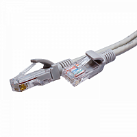 Патч-корд U/UTP Cat.5e 4x2х26AWG (7x0.16mm) Cu PVC серый 0,5м | код 10-0101 | SUPRLAN