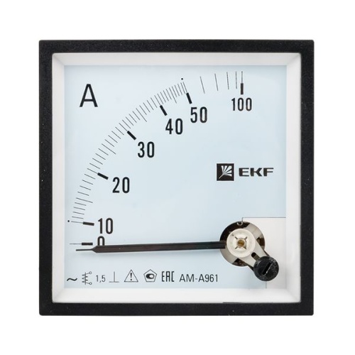Амперметр AMA-961 аналоговый на панель (96х96) квадратный вырез 50А прямое подкл, | код ama-961-50 | EKF фото 3