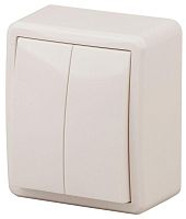 Выключатель 2-кл. ОП Эра Эксперт 10А IP20 11-1204-02 250В 10AX сл. кость | Код. Б0020664 | ЭРА