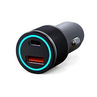 Автомобильное зарядное устройство c двумя портами (USB-C + USB-A) c LED-подсветкой, 48Вт REXANT | код 18-2230-5 | REXANT