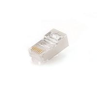 Вилка RJ-45 (8P8C) PLUG5SP/10 универсальная кат.5e экранированная, контакты 30 микрон (10 шт.) | код PLUG5SP/10 | Cablexpert