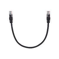 Патч-корд U/UTP, CAT 5e, RJ45-RJ45, 26AWG, LSZH, черный, 0,3м REXANT | код 02-0102-03 | REXANT
