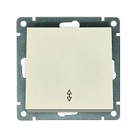 Переключатель проходной 1-кл. СП Афина 10А IP20 механизм сл. кость (ivory) | код A0025-I | Universal