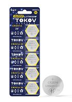 Элемент питания литиевый CR2016 таблетка (блистер 5шт) | код TKE-LI-CR2016/B5 | TOKOV ELECTRIC