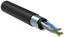 Витая пара F/UTP 5E 24AWG 2PR LDPE 1м черн. 305м РФ GENERICA | код BC3-C5E02-339-305-R-G | GENERICA by IEK