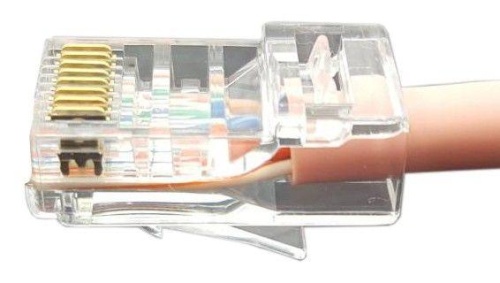 Разъем легкой оконцовки PLEZ-8P8C-U-C6-100 RJ-45 (8P8C) под витую пару кат.6 (50 µ"/ 50 микродюймов) универс. (для ож и мж кабеля) (уп.100шт) | код 403343 | Hyperline