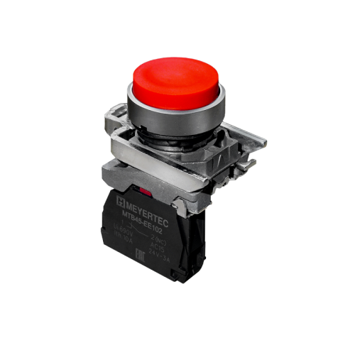 Кнопка выступающая красная, 1NС, IP65, металл MTB4-BL42 | код 137132| MEYERTEC