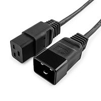 Кабель питания для UPS Cablexpert PC-189-C19, 1.5м, С19 - C20, 16А, черный, с заземлением | код PC-189-C19 | Cablexpert