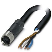 Силовой кабель SAC-4P- 3,0-PVC/M12FSL | код 1425094 | PHOENIX CONTACT