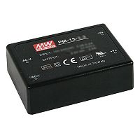 Источник питания AC-DC, 15 Вт, вход 85...264В AC 47...440 Гц, 120...370B DC, выход 15В/1А, изоляция 4000В AC, в кожухе 75х53х22,7мм, -20...+70C | код PM-15-15 | MeanWell