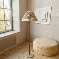 Светильник НТБ-11-60-105 латунь с абажуром Атриум | код 300956 | Эркадо