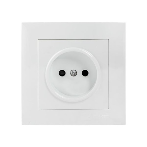 Валенсия розетка 1-местная б/з 10А белая с защ, штор, PROxima | код EWR10-022-10 | EKF фото 2