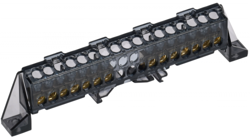 TEKFOR Шина N ноль в комб. изол. Стойка 6х9-7+7-Ч IEK | код TF-NN10-77-DP-K02 | IEK
