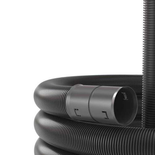 Труба гибкая двустенная для открытой прокладки ПВ-0, УФ, д.63мм, цветчерный, в бухте 50м., с протяжкой | код 151963 | DKC