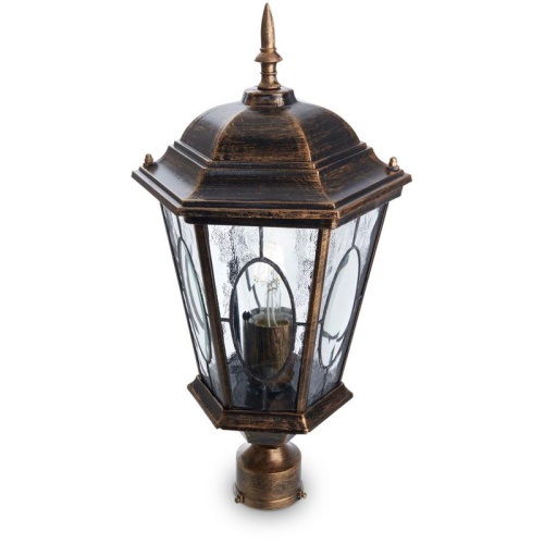 Светильник НТУ-60w на трубу Е27 IP44 черное золото | код 11321 | Feron