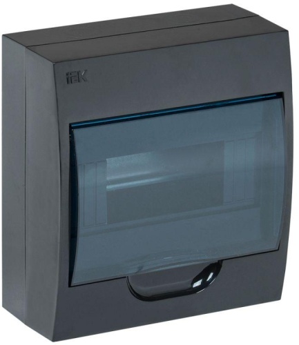 KREPTA 3 Корпус пластиковый ЩРН-П-8 IP41 черный | код MKP12-N-08-41-K02 | IEK