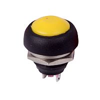 Выключатель-кнопка 250V 1А (2с) (ON)-OFF Б/Фикс желтая Micro REXANT | код 36-3052 | REXANT