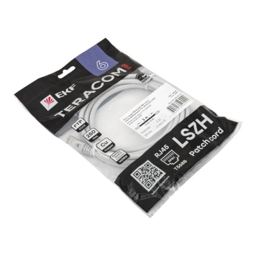 Патч-корд TERACOM PRO Cat.6 экранированный FTP оболочка LSZH серый (3.0м) | код TRP-6FTP-LSH-3M-GY | EKF фото 5