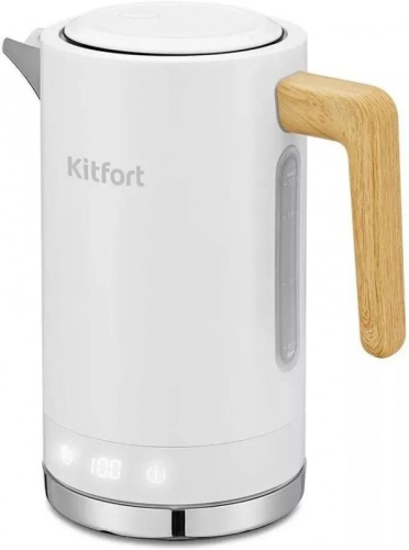 Чайник электрический Kitfort КТ-6189 1.7л. 2200Вт белый корпус: металл/пластик | код 1968586 | KITFORT