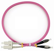 Cabeus FOP-50-OM4-SC-FC-3m Шнур оптический duplex SC-FC 50/125 mm OM4 3м LSZH | код 9113c | Cabeus