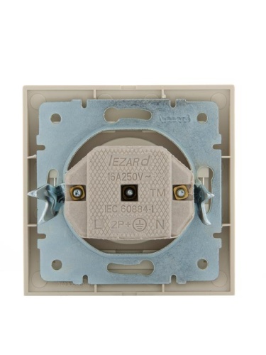 DERIY Розетка без заземления ПБТ кремовая | код 702-0303-121 | Lezard фото 3