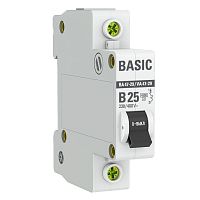 Автоматический выключатель 1P 25А (B) 4,5кА ВА 47-29 EKF Basic|mcb4729-1-25-B|EKF 