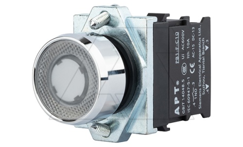 Кнопка плоская PB1S, белая, без фиксации, с подсветкой без LED, 1NO, 6A 230VAC/24VDC, 22mm, IP65 | код PB1S-10D/W00 | АРТ