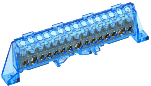 TEKFOR Шина N ноль в комб. изол. Стойка 8х12-15-С IEK | код TF-NN20-15-DP-K07 | IEK