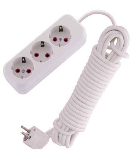 Удлинитель с заземлением 3 входа 7 метров | код 720-0307-301 | Lezard