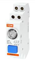 Выключатель кнопочный с индикацией ВКИ-47 синий (LED) 2НО 1НЗ AC/DC TDM | код SQ0214-0001 | TDM