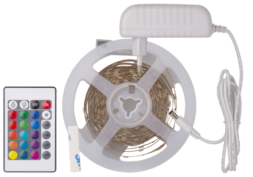 Лента светодиодная 95 143 NLS-SET-01 RGB 3м 30шт/м адаптер 1м IP20 Navigator | код 95143 | NAVIGATOR