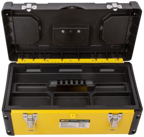 Ящик для инструмента пластик. 18дюйм ( 450х240х200мм ) металл.замки стенки стальные FIT 65592 фото 3