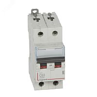 Выключатель автоматический двухполюсный 63А С DX3 6kA/10kA | код 407806 | Legrand
